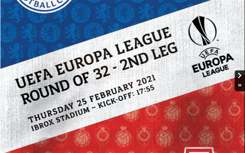 Image for Rangers 5 v 2 Royal Antwerp, UEFA Europa League, Round of 32 – 2nd Leg