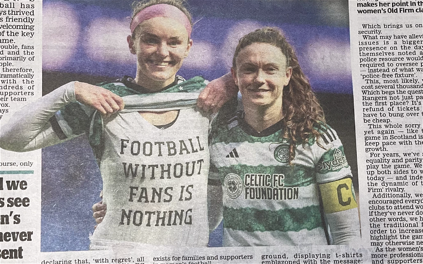Image for Sunday’s Old Firm women’s game – the banning of fans and Celtic’s corporate collusion with hooligans